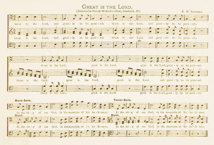 Great is the Lord, Part 1